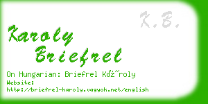 karoly briefrel business card